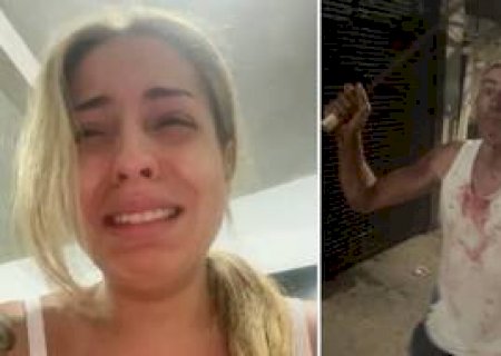 Influenciadora é agredida pelo pai com faca e espeto de churrasco