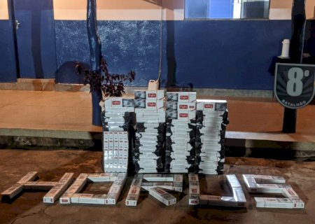 Polícia Militar apreende carga de cigarros avaliadas em 14 mil reais em Nova Andradina