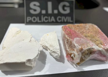 Ivinhema - Após ser surpreendida transportando vultuosa quantidade de\'Crack\' e Cocaína mulher é presa em flagrante.