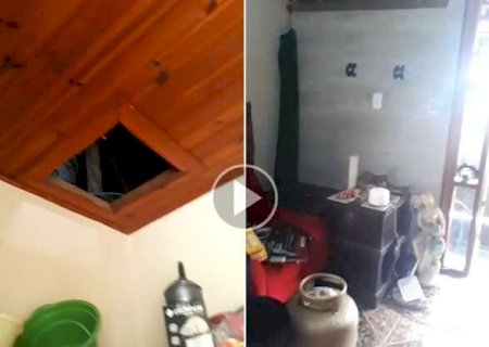 Ladrões entram pelo telhado de casa, fazem limpa e deixam prejuízo de R$ 10 mil