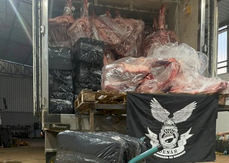 Seis pessoas são presas transportando drogas em carregamento de carne.