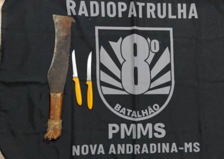 Polícia Militar conduz homem para a delegacia por violência doméstica em Nova Andradina