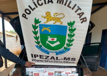 Angélica - Polícia Militar de Ipezal apreende 300 pacotes de cigarro contrabandeados