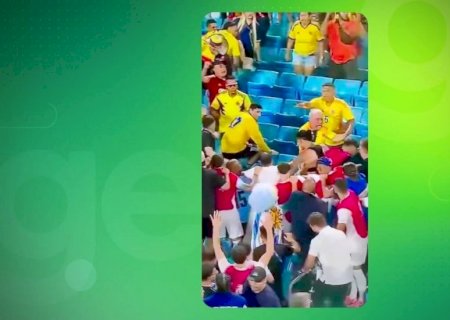Uruguai x Colômbia tem briga em campo e na arquibancada; torcedores saem feridos