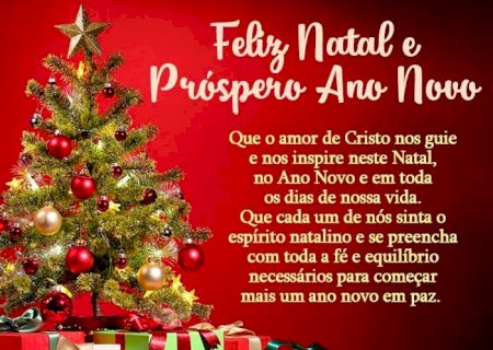 Mensagem de Natal de Dalla Valle Distribuidora de Bebidas e Farol Motos Nova Andradina