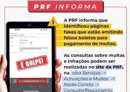 Polícia Rodoviária Federal alerta sobre golpe do falso boleto