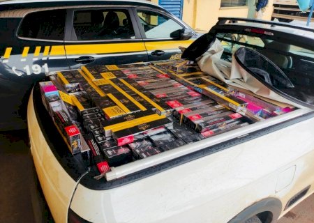 PRF apreende carga de cigarros eletrônicos na BR-267