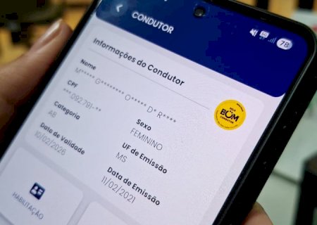 Detran-MS orienta sobre renovação automática da CNH para Bom Condutor e como solicitar a versão impressa