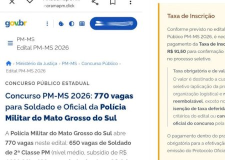 PMMS alerta para golpe com falsos concursos divulgados nas redes sociais